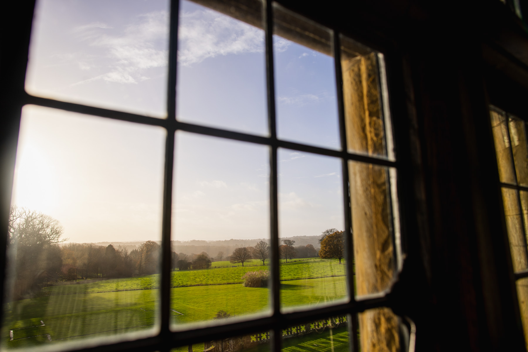 The light over the distant forest views of Balcombe Place