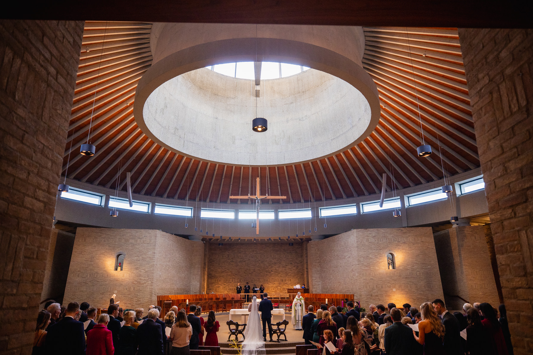 Wedding ceremony at Worth Abbey