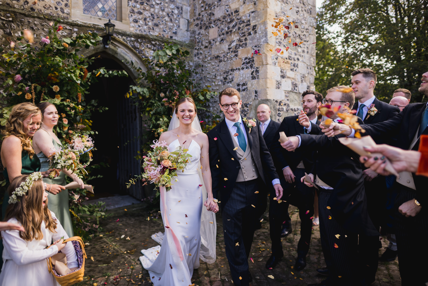 Wonderful confetti on the way out of the church