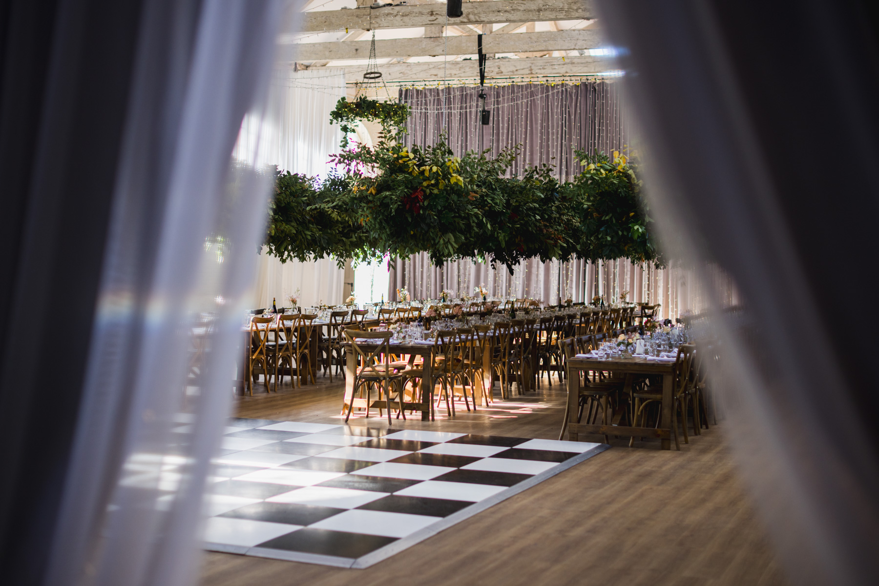 Firle Places Georgian Riding School, decorated for a wedding