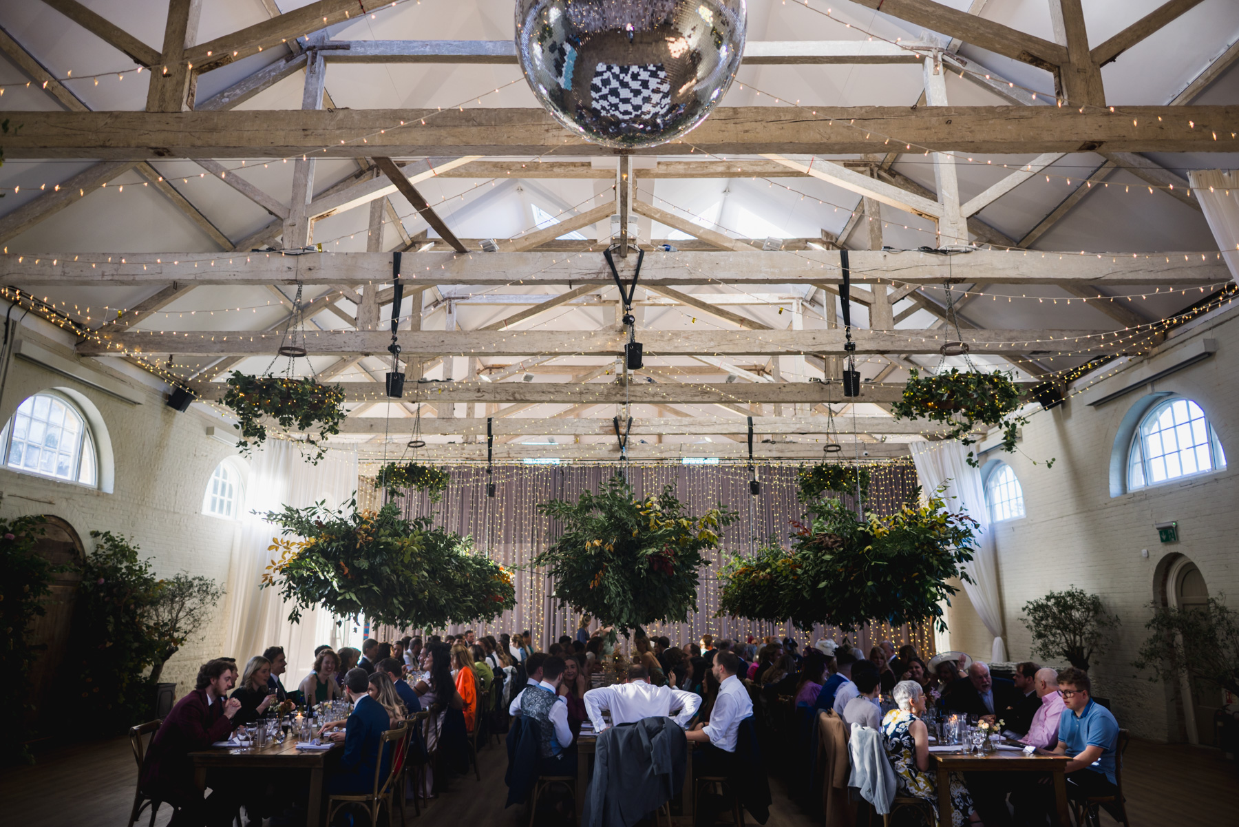 Firle Place Riding School filled with people