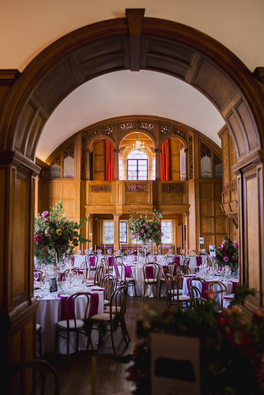 Round Table Layout at a Balcombe Place Wedding